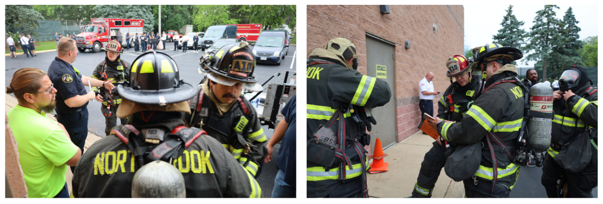 Northbrook Firefighters on scene 