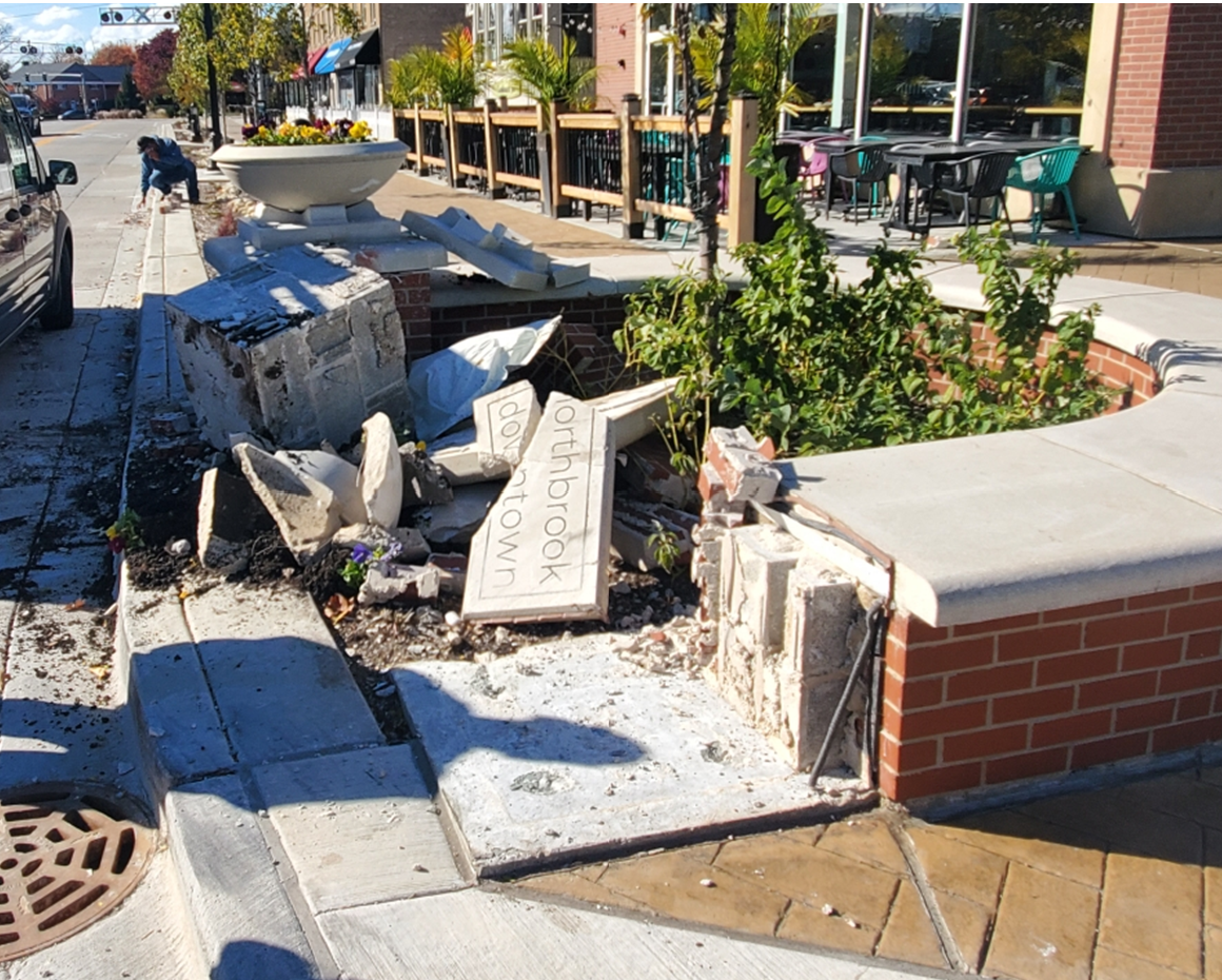 Landscape Wall Damaged